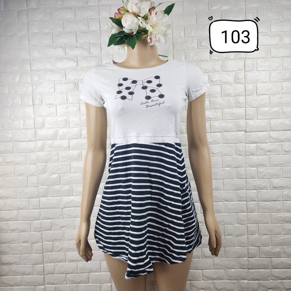 lativ kids large black and white dress